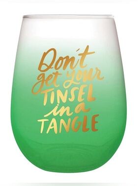 Thimblepress x Slant Stemless Wine Glass - Tinsel Tangle